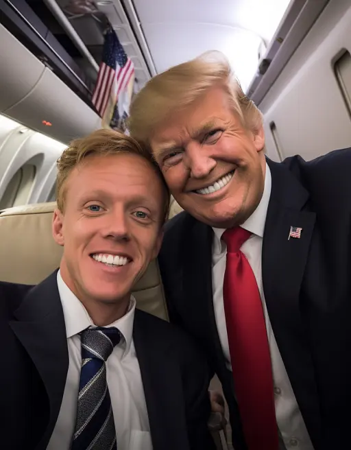 Selfie with Trump on Air Force One